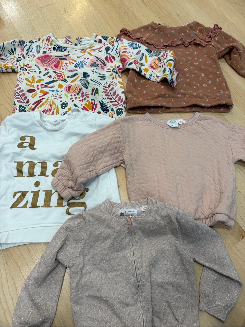 Zara Girls Sweatshirts Set of 5